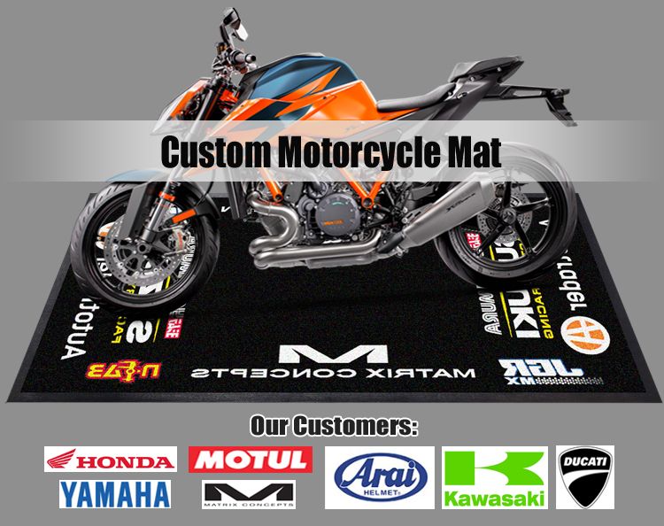 Yamaha Motorcycle Decor Garage Mat Carpet Workshop Showroom 200cm x 60cm